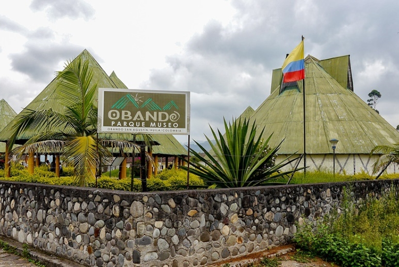 Außenbereich eines Grabes in Obando, Huila, Kolumbien.